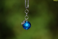Glazen kraal blauw